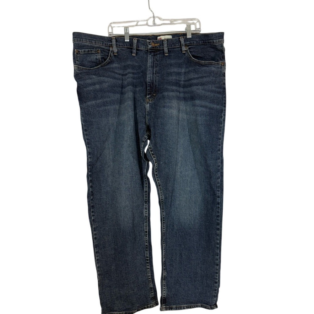 Wrangler Premium Quality Relaxed Fit Jeans Men's 44x30 Dark Wash Denim Straight